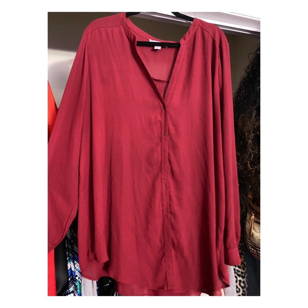 Long sleeve sheer top